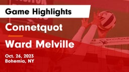 Connetquot  vs Ward Melville  Game Highlights - Oct. 26, 2023
