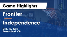 Frontier  vs Independence  Game Highlights - Dec. 12, 2023