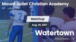 Matchup: Mount Juliet Christi vs. Watertown  2017