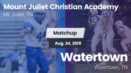 Matchup: Mount Juliet Christi vs. Watertown  2018