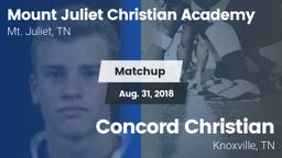 Matchup: Mount Juliet Christi vs. Concord Christian  2018
