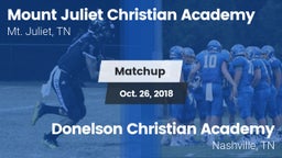 Matchup: Mount Juliet Christi vs. Donelson Christian Academy  2018