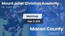 Matchup: Mount Juliet Christi vs. Macon County  2019