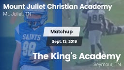Matchup: Mount Juliet Christi vs. The King's Academy 2019