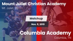 Matchup: Mount Juliet Christi vs. Columbia Academy  2019