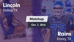 Matchup: Lincoln vs. Rains  2016