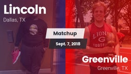 Matchup: Lincoln vs. Greenville  2018
