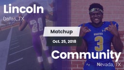 Matchup: Lincoln vs. Community  2018