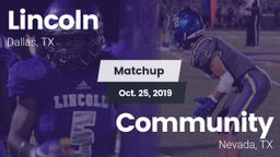 Matchup: Lincoln vs. Community  2019