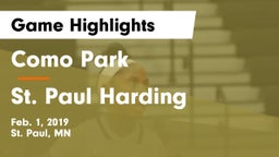 Como Park  vs St. Paul Harding Game Highlights - Feb. 1, 2019