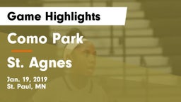 Como Park  vs St. Agnes Game Highlights - Jan. 19, 2019