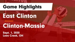East Clinton  vs Clinton-Massie  Game Highlights - Sept. 1, 2020