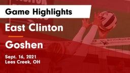 East Clinton  vs Goshen  Game Highlights - Sept. 16, 2021