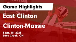 East Clinton  vs Clinton-Massie  Game Highlights - Sept. 18, 2023