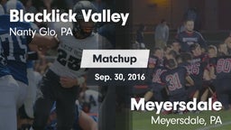 Matchup: Blacklick Valley vs. Meyersdale  2016