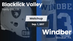 Matchup: Blacklick Valley vs. Windber  2017
