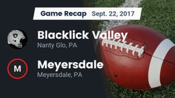 Recap: Blacklick Valley  vs. Meyersdale  2017