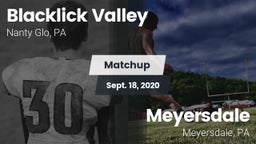 Matchup: Blacklick Valley vs. Meyersdale  2020