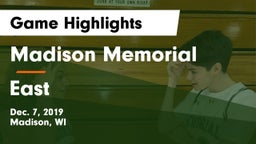 Madison Memorial  vs East  Game Highlights - Dec. 7, 2019