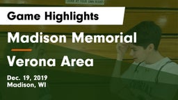 Madison Memorial  vs Verona Area  Game Highlights - Dec. 19, 2019