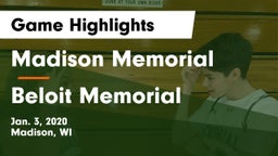 Madison Memorial  vs Beloit Memorial  Game Highlights - Jan. 3, 2020
