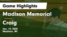 Madison Memorial  vs Craig  Game Highlights - Jan. 14, 2020