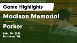 Madison Memorial  vs Parker  Game Highlights - Feb. 20, 2020