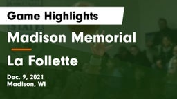 Madison Memorial  vs La Follette  Game Highlights - Dec. 9, 2021