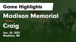 Madison Memorial  vs Craig  Game Highlights - Jan. 20, 2022
