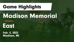 Madison Memorial  vs East  Game Highlights - Feb. 5, 2022