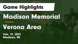 Madison Memorial  vs Verona Area  Game Highlights - Feb. 19, 2022