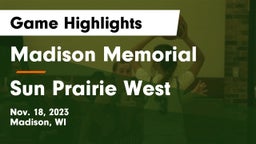 Madison Memorial  vs Sun Prairie West  Game Highlights - Nov. 18, 2023