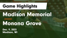 Madison Memorial  vs Monona Grove  Game Highlights - Dec. 9, 2023
