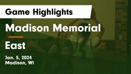 Madison Memorial  vs East  Game Highlights - Jan. 5, 2024