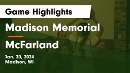 Madison Memorial  vs McFarland  Game Highlights - Jan. 20, 2024