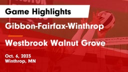 Gibbon-Fairfax-Winthrop  vs Westbrook Walnut Grove Game Highlights - Oct. 6, 2023