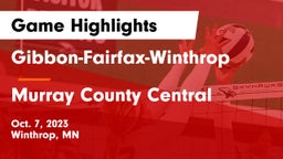 Gibbon-Fairfax-Winthrop  vs Murray County Central Game Highlights - Oct. 7, 2023