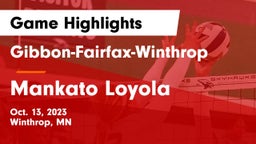 Gibbon-Fairfax-Winthrop  vs Mankato Loyola Game Highlights - Oct. 13, 2023
