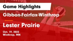 Gibbon-Fairfax-Winthrop  vs Lester Prairie  Game Highlights - Oct. 19, 2023