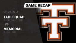 Recap: Tahlequah  vs. Memorial  2016