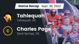 Recap: Tahlequah  vs. Charles Page  2022
