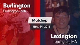 Matchup: Burlington vs. Lexington  2016