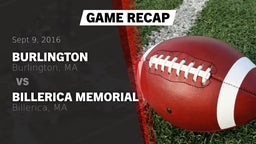 Recap: Burlington  vs. Billerica Memorial  2016