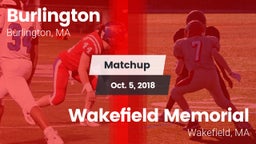 Matchup: Burlington vs. Wakefield Memorial  2018
