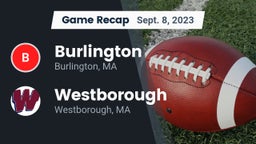 Recap: Burlington  vs. Westborough  2023