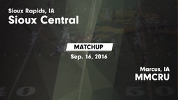 Matchup: Sioux Central vs. MMCRU  2016