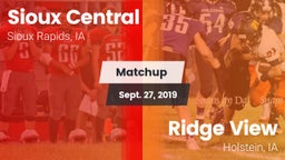 Matchup: Sioux Central vs. Ridge View  2019