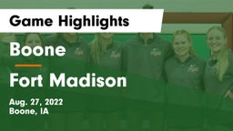 Boone  vs Fort Madison  Game Highlights - Aug. 27, 2022