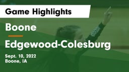 Boone  vs Edgewood-Colesburg  Game Highlights - Sept. 10, 2022