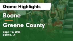 Boone  vs Greene County  Game Highlights - Sept. 12, 2023